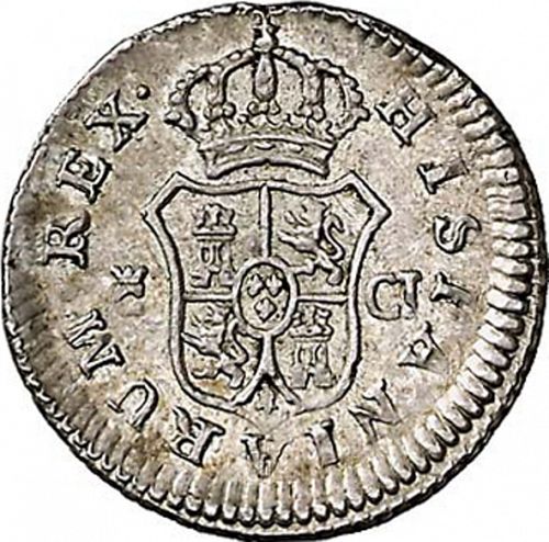 half Real Reverse Image minted in SPAIN in 1814CJ (1808-33  -  FERNANDO VII)  - The Coin Database