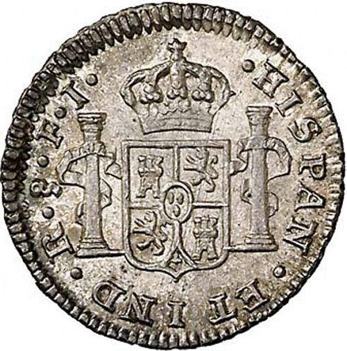 half Real Reverse Image minted in SPAIN in 1814FJ (1808-33  -  FERNANDO VII)  - The Coin Database