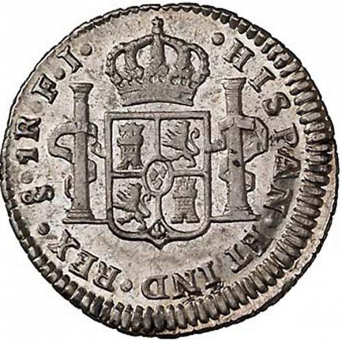 half Real Reverse Image minted in SPAIN in 1815FJ (1808-33  -  FERNANDO VII)  - The Coin Database