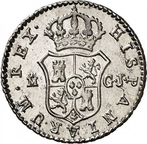 half Real Reverse Image minted in SPAIN in 1815GJ (1808-33  -  FERNANDO VII)  - The Coin Database
