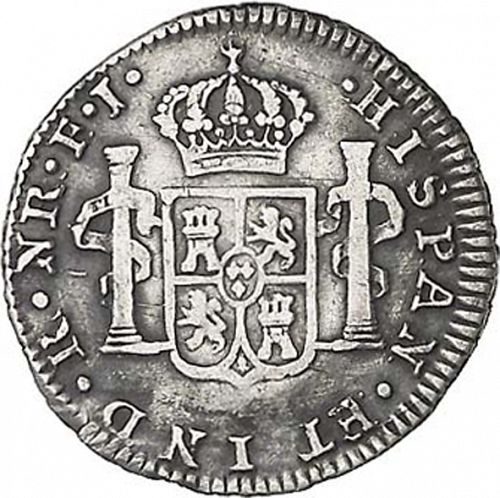 half Real Reverse Image minted in SPAIN in 1816FJ (1808-33  -  FERNANDO VII)  - The Coin Database