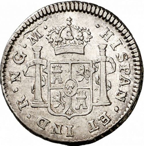 half Real Reverse Image minted in SPAIN in 1816M (1808-33  -  FERNANDO VII)  - The Coin Database