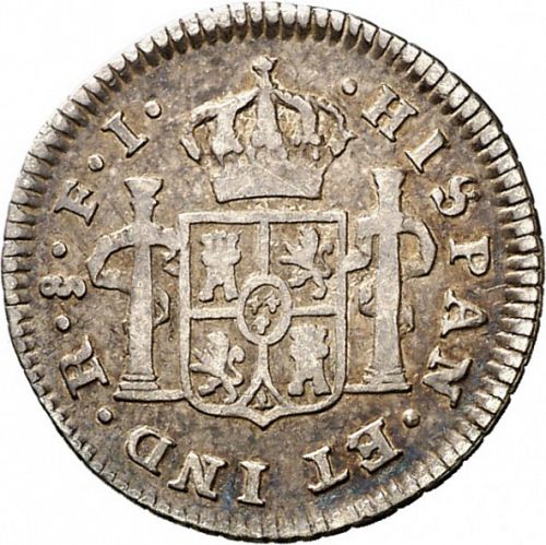 half Real Reverse Image minted in SPAIN in 1817FI (1808-33  -  FERNANDO VII)  - The Coin Database