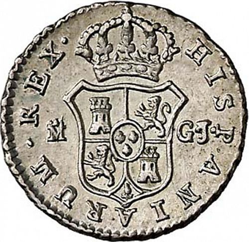 half Real Reverse Image minted in SPAIN in 1817GJ (1808-33  -  FERNANDO VII)  - The Coin Database
