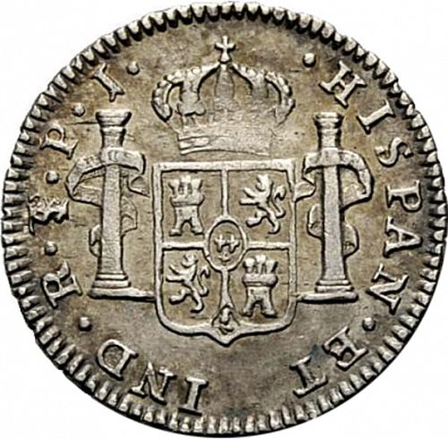 half Real Reverse Image minted in SPAIN in 1817PJ (1808-33  -  FERNANDO VII)  - The Coin Database