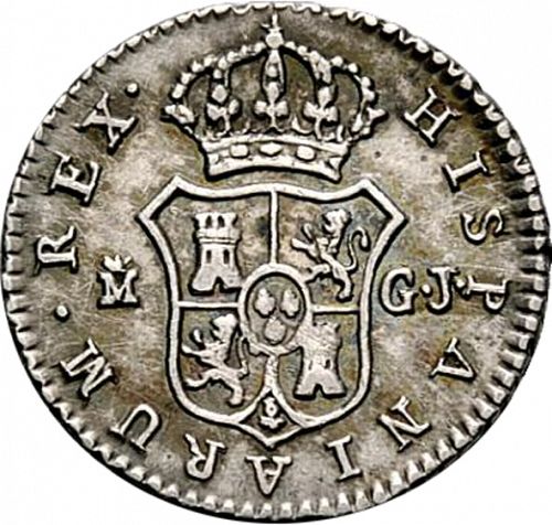 half Real Reverse Image minted in SPAIN in 1818GJ (1808-33  -  FERNANDO VII)  - The Coin Database