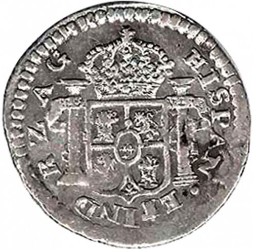 half Real Reverse Image minted in SPAIN in 1819AG (1808-33  -  FERNANDO VII)  - The Coin Database