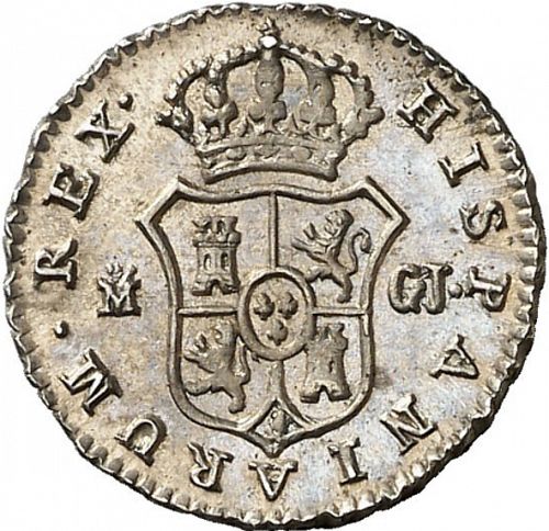 half Real Reverse Image minted in SPAIN in 1819GJ (1808-33  -  FERNANDO VII)  - The Coin Database