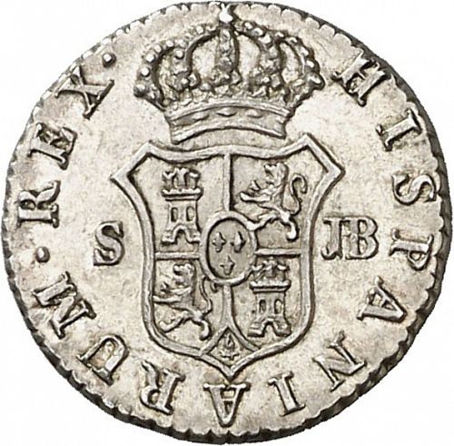 half Real Reverse Image minted in SPAIN in 1831JB (1808-33  -  FERNANDO VII)  - The Coin Database