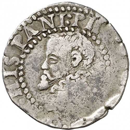 half Croat Obverse Image minted in SPAIN in 1595 (1556-98  -  FELIPE II - Local Coinage)  - The Coin Database