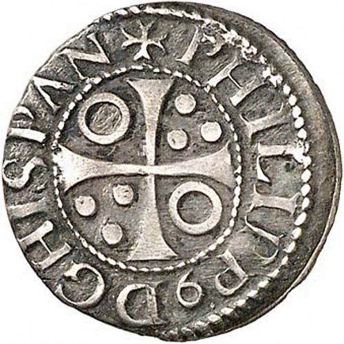 half Croat Reverse Image minted in SPAIN in 1612 (1598-21  -  FELIPE III - Local Coinage)  - The Coin Database