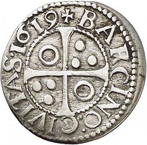 half Croat Reverse Image minted in SPAIN in 1619 (1598-21  -  FELIPE III - Local Coinage)  - The Coin Database
