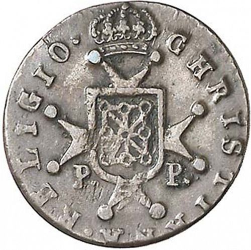 half Maravedí Reverse Image minted in SPAIN in 1818 (1808-33  -  FERNANDO VII)  - The Coin Database