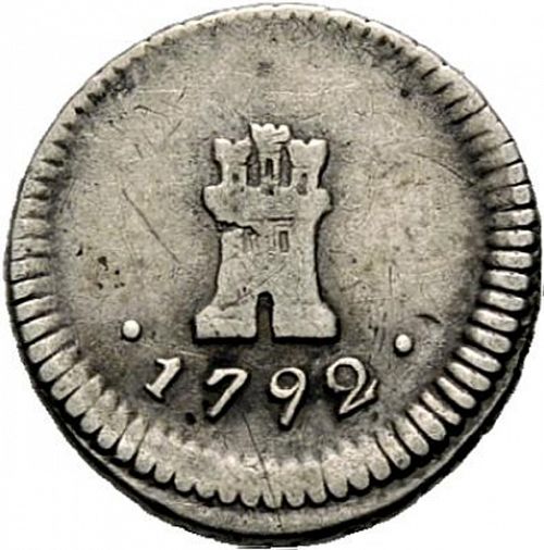 1/4 Real Obverse Image minted in SPAIN in 1792 (1788-08  -  CARLOS IV)  - The Coin Database