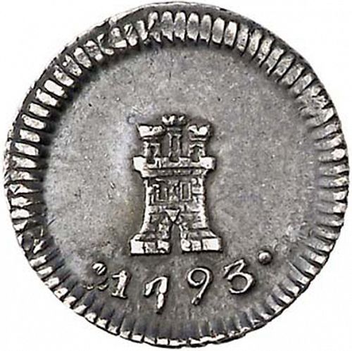 1/4 Real Obverse Image minted in SPAIN in 1793 (1788-08  -  CARLOS IV)  - The Coin Database