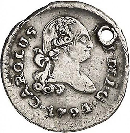1/4 Real Obverse Image minted in SPAIN in 1794IJ (1788-08  -  CARLOS IV)  - The Coin Database