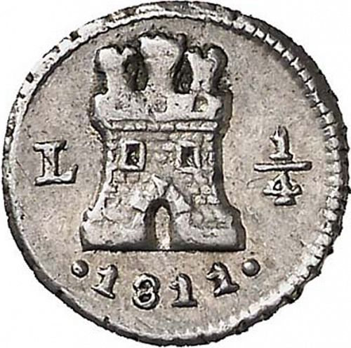 1/4 Real Obverse Image minted in SPAIN in 1811 (1808-33  -  FERNANDO VII)  - The Coin Database