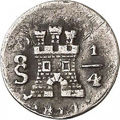 1/4 Real Obverse Image minted in SPAIN in 1811 (1808-33  -  FERNANDO VII)  - The Coin Database