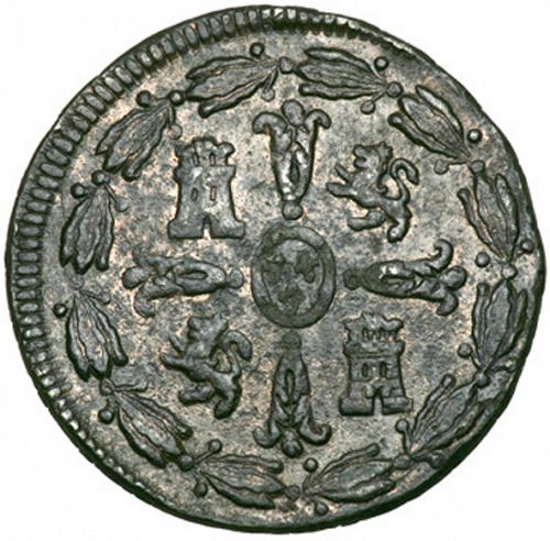 1/4 Real Reverse Image minted in SPAIN in 1814 (1808-33  -  FERNANDO VII)  - The Coin Database