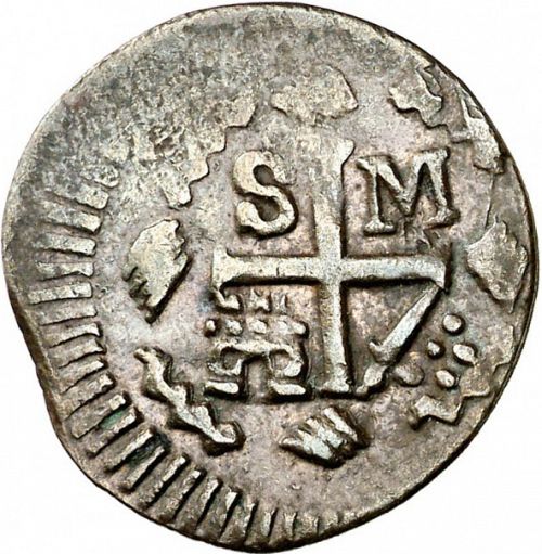 1 Quarto Reverse Image minted in SPAIN in 1820 (1810-22  -  FERNANDO VII - Independence War)  - The Coin Database