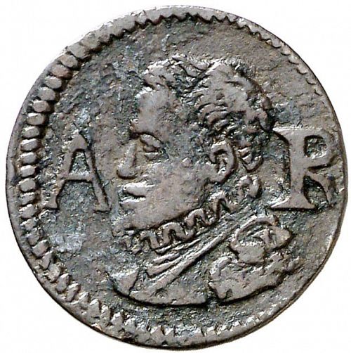 1 Ardite Obverse Image minted in SPAIN in 1614 (1598-21  -  FELIPE III - Local Coinage)  - The Coin Database