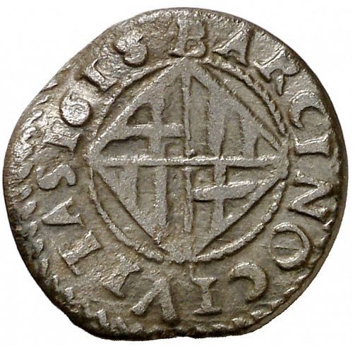 1 Ardite Reverse Image minted in SPAIN in 1618 (1598-21  -  FELIPE III - Local Coinage)  - The Coin Database