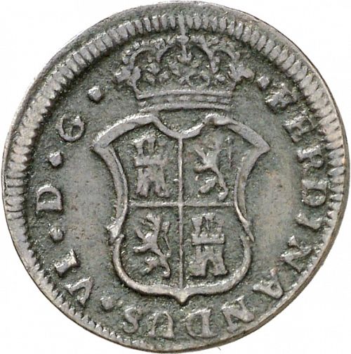 1 ardite Obverse Image minted in SPAIN in 1755 (1746-59  -  FERNANDO VI - Local Coinage)  - The Coin Database