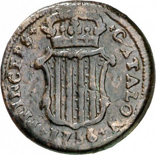 1 ardite Reverse Image minted in SPAIN in 1756 (1746-59  -  FERNANDO VI - Local Coinage)  - The Coin Database