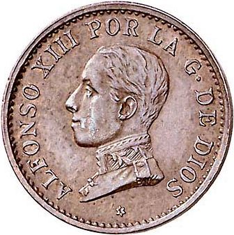 1 Céntimo Obverse Image minted in SPAIN in 1911 / 11 (1886-31  -  ALFONSO XIII)  - The Coin Database