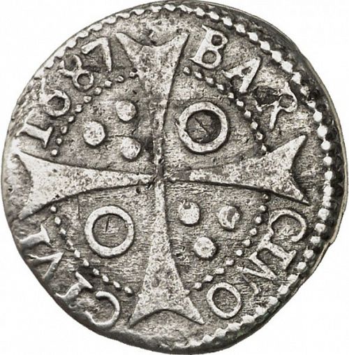 1 Croat Reverse Image minted in SPAIN in 1687 (1665-00  -  CARLOS II - Local Coinage)  - The Coin Database