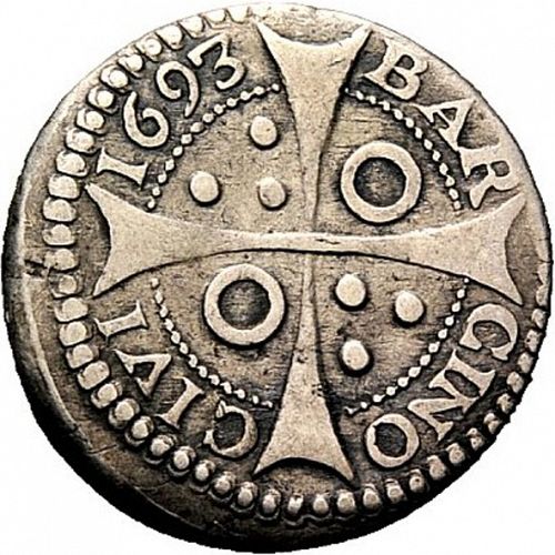 1 Croat Reverse Image minted in SPAIN in 1693 (1665-00  -  CARLOS II - Local Coinage)  - The Coin Database