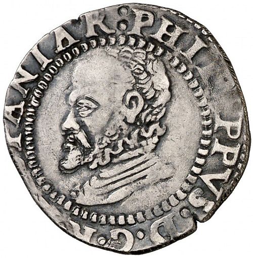 1 Croat Obverse Image minted in SPAIN in 1599 (1598-21  -  FELIPE III - Local Coinage)  - The Coin Database