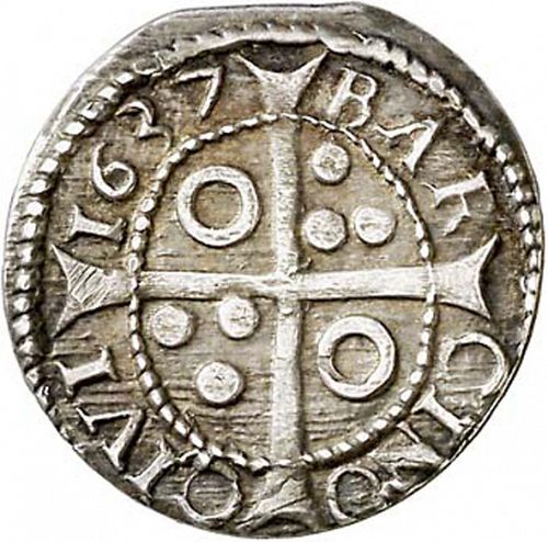 1 Croat Reverse Image minted in SPAIN in 1637 (1621-65  -  FELIPE IV - Local Coinage)  - The Coin Database