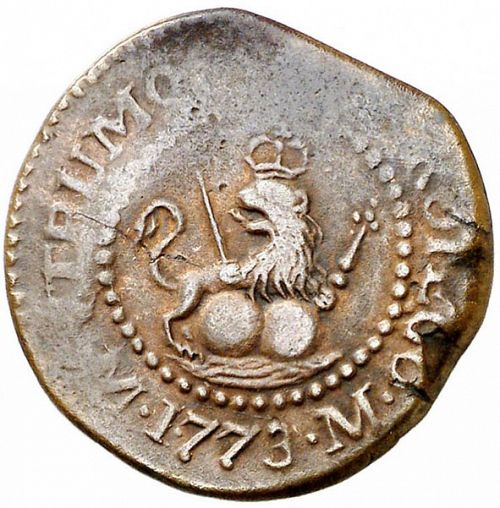 1 Cuarto Reverse Image minted in SPAIN in 1773 (1759-88  -  CARLOS III - Local Coinage)  - The Coin Database