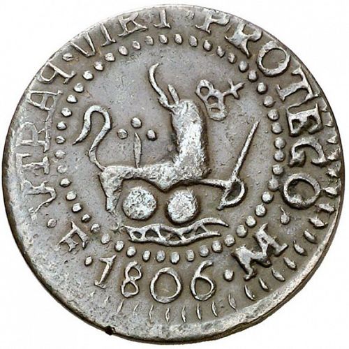 1 Cuarto Reverse Image minted in SPAIN in 1806 (1788-08  -  CARLOS IV - Local Coinage)  - The Coin Database