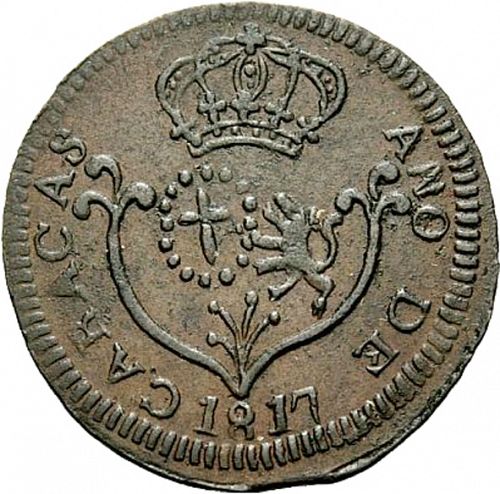 1 Quarto Obverse Image minted in SPAIN in 1817 (1810-22  -  FERNANDO VII - Independence War)  - The Coin Database