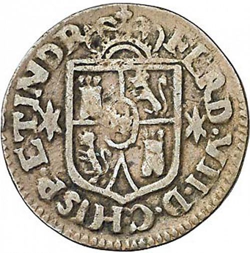 1 Quarto Obverse Image minted in SPAIN in 1829 (1808-33  -  FERNANDO VII - Local coinage)  - The Coin Database