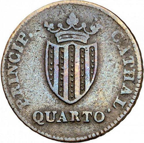 1 Cuarto Reverse Image minted in SPAIN in 1813 (1808-33  -  FERNANDO VII - Local coinage)  - The Coin Database