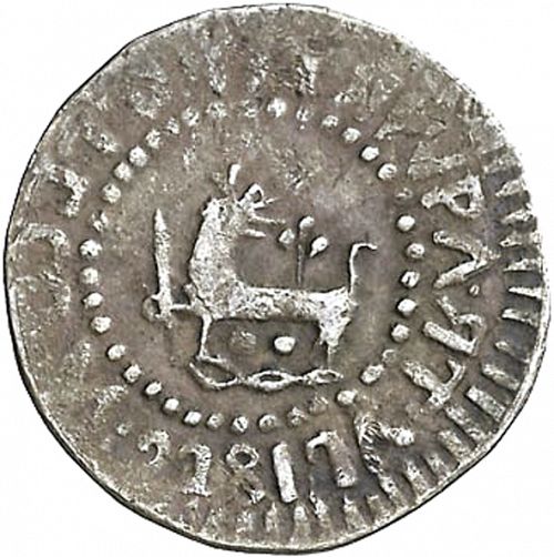 1 Quarto Reverse Image minted in SPAIN in 1817 (1808-33  -  FERNANDO VII - Local coinage)  - The Coin Database