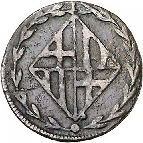 1 Cuarto Obverse Image minted in SPAIN in 1813 (1808-13  -  JOSE NAPOLEON - Barcelona)  - The Coin Database