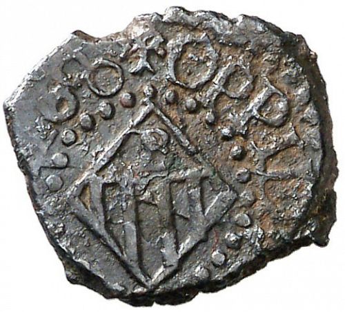 1 Dinero Reverse Image minted in SPAIN in 1600 (1598-21  -  FELIPE III - Local Coinage)  - The Coin Database