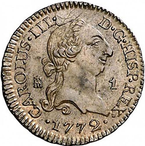 1 Maravedí Obverse Image minted in SPAIN in 1772 (1759-88  -  CARLOS III)  - The Coin Database