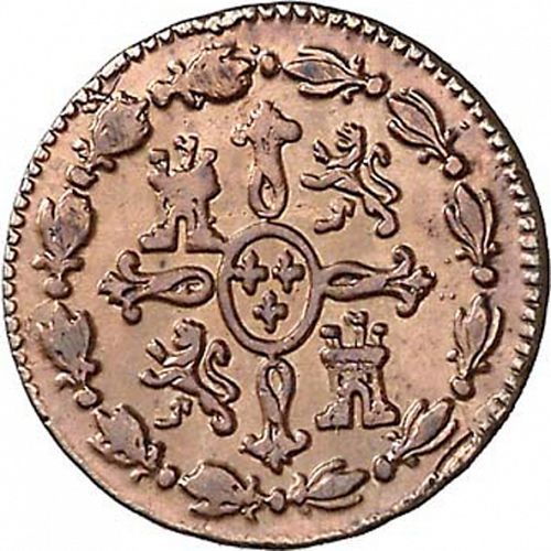 1 Maravedí Reverse Image minted in SPAIN in 1773 (1759-88  -  CARLOS III)  - The Coin Database