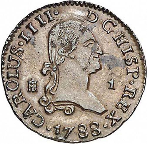 1 Maravedí Obverse Image minted in SPAIN in 1788 (1788-08  -  CARLOS IV)  - The Coin Database