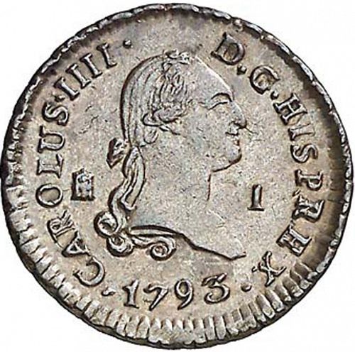 1 Maravedí Obverse Image minted in SPAIN in 1793 (1788-08  -  CARLOS IV)  - The Coin Database