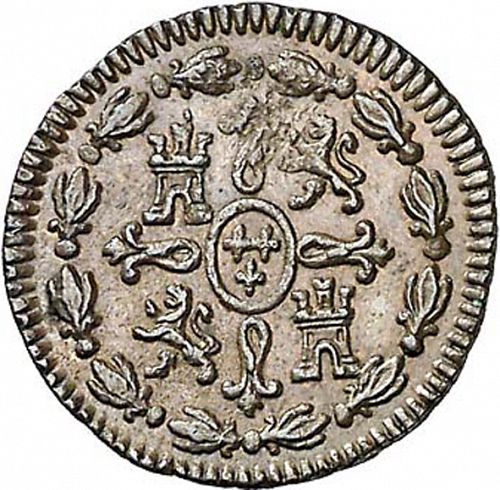 1 Maravedí Reverse Image minted in SPAIN in 1788 (1788-08  -  CARLOS IV)  - The Coin Database
