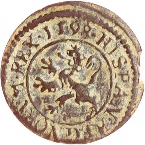 1 Maravedí Reverse Image minted in SPAIN in 1598 (1556-98  -  FELIPE II)  - The Coin Database