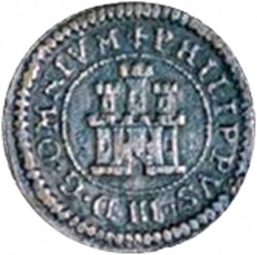 1 Maravedí Obverse Image minted in SPAIN in 1598 (1598-21  -  FELIPE III)  - The Coin Database