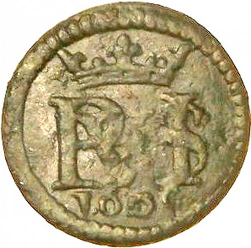 1 Maravedí Obverse Image minted in SPAIN in 1606 (1598-21  -  FELIPE III)  - The Coin Database