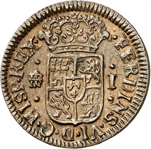 1 Maravedí Obverse Image minted in SPAIN in 1746 (1746-59  -  FERNANDO VI)  - The Coin Database